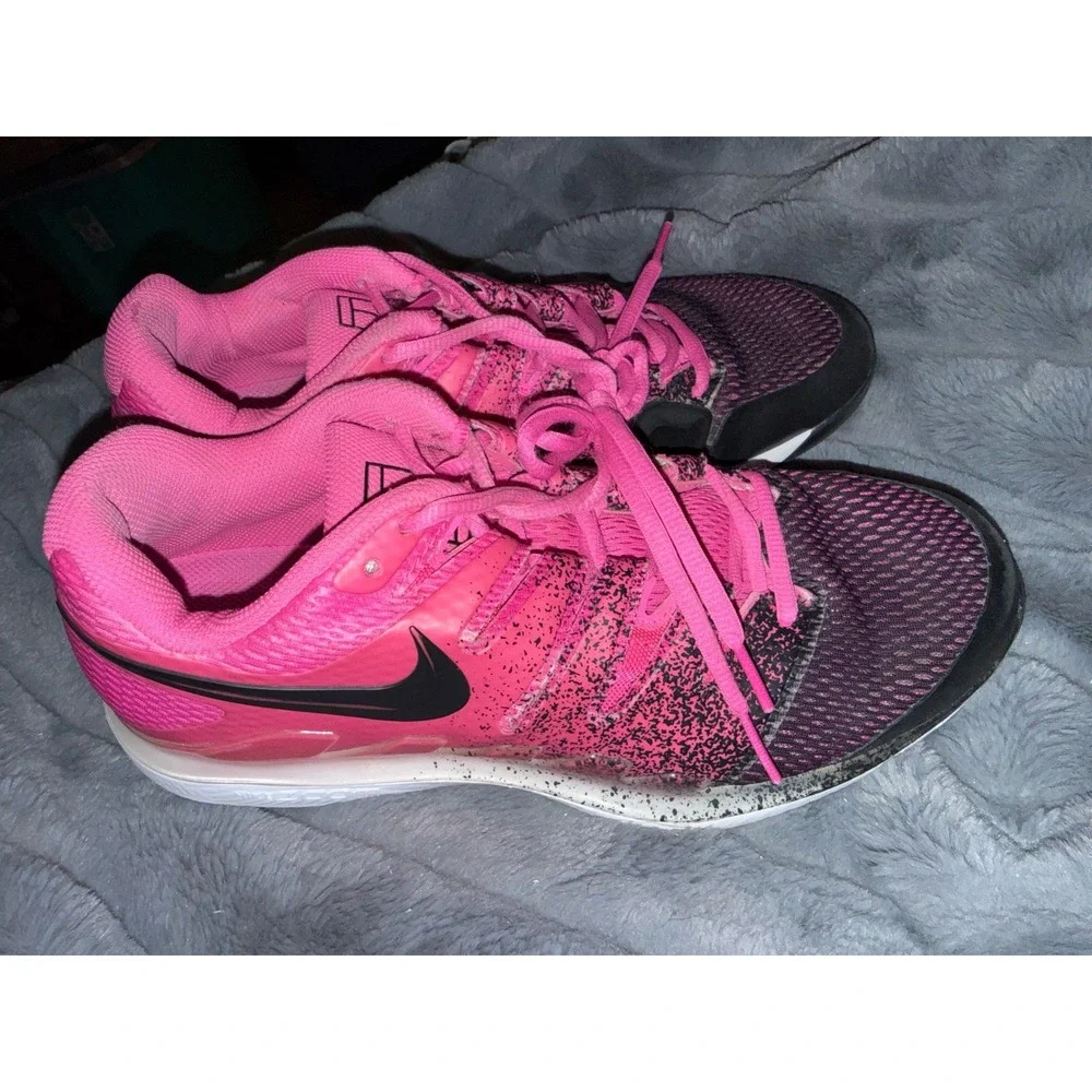 Nike Air Zoom Vapor X Knit Pink Black Tennis Shoes AA8027-605 Womens 11